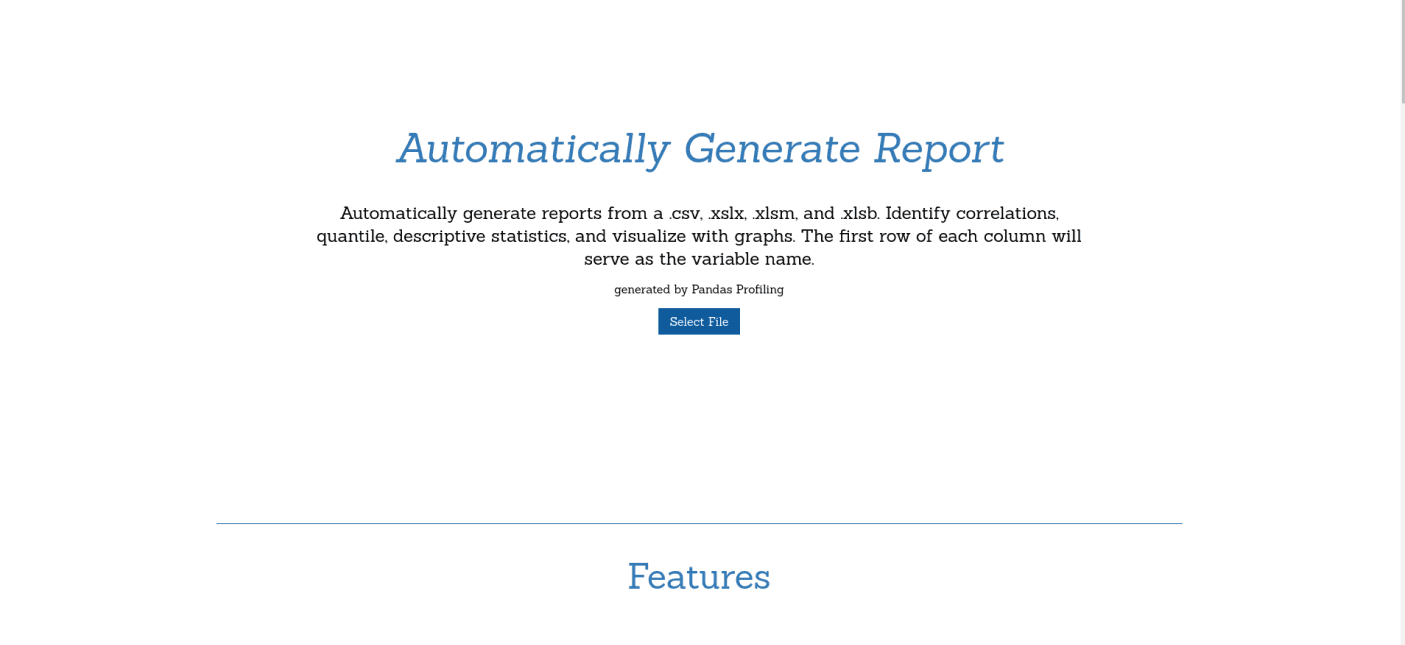 Automated Report Generator screen shot image