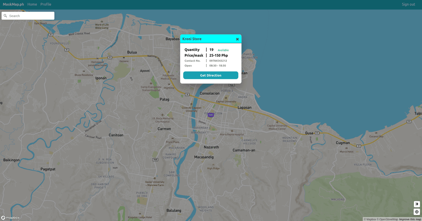 MaskMap.ph screen shot image